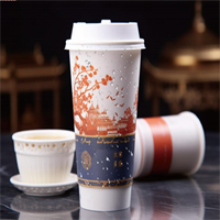 Cold and Hot Cups with Printing and Lid